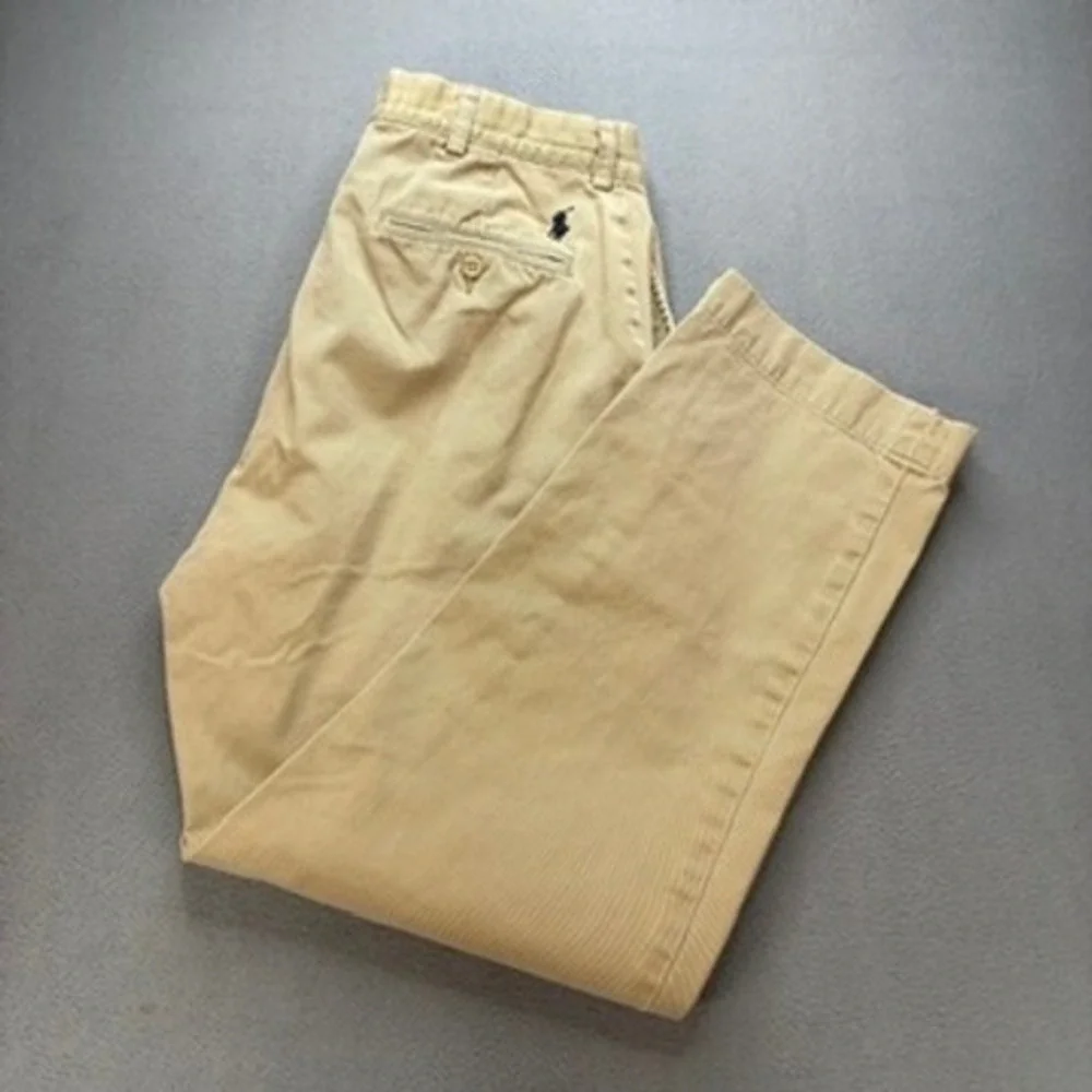 Polo Ralph Lauren Prospect Pant Chino Straight 34x30 (FIT 32x29) Tan Cotton Prep